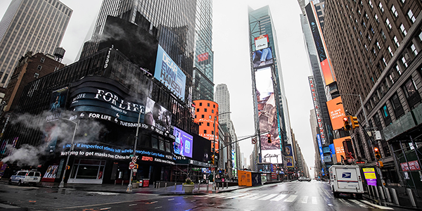 Times Square in New York City.